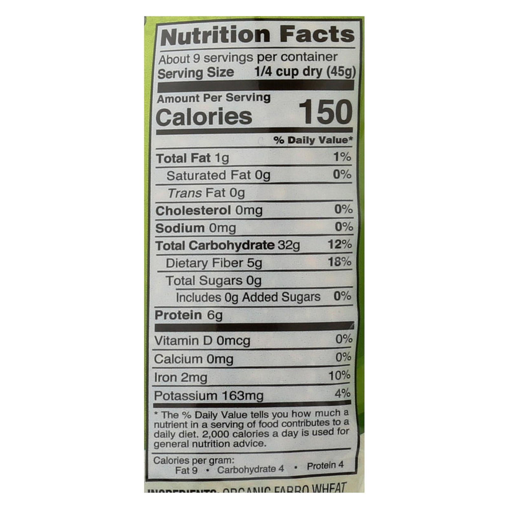 Nature's Earthly Choice Italian Pearled Farro, 14 oz (Case of 6)