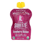 Mamma Chia Strawberry Banana Squeeze Vitality Snack, 3.5 oz (Case of 16)