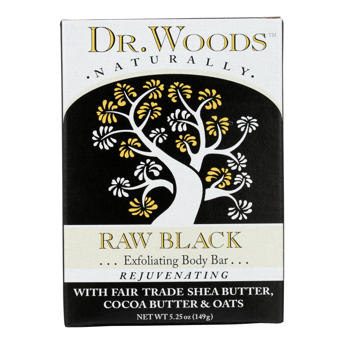 Dr. Woods Raw Black Bar Soap (Pack of 5.25 Oz.)