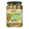Woodstock Organic Kosher Dill Pickle Spears, 24 fl oz (Case of 6)