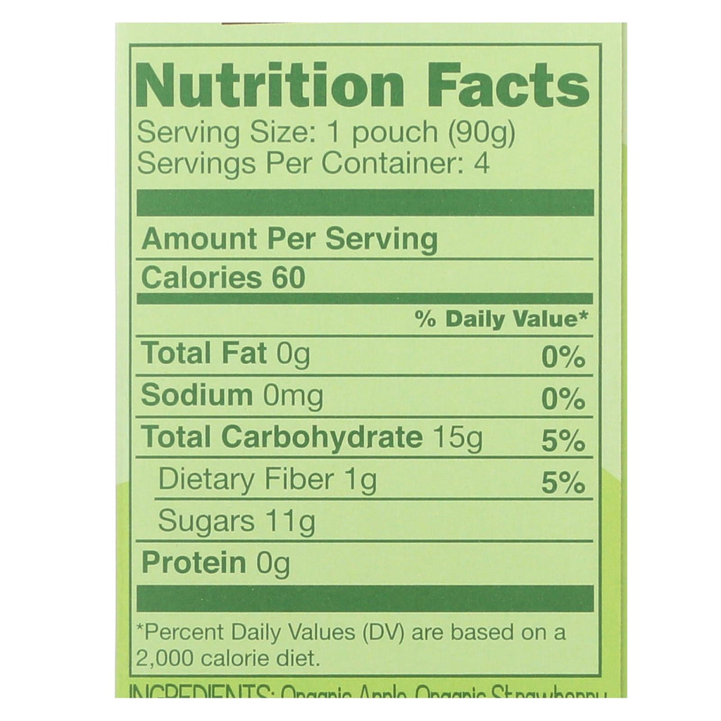GoGo squeeZ Apple Strawberry Applesauce, 3.2 oz (Case of 12)
