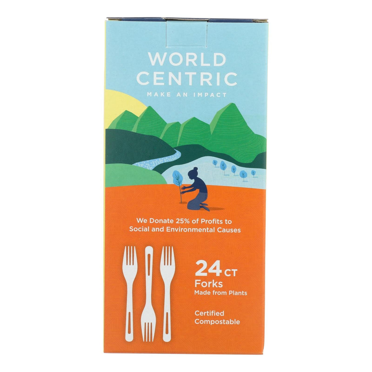 World Centric Corn Starch Forks, 24 ct (Case of 12)