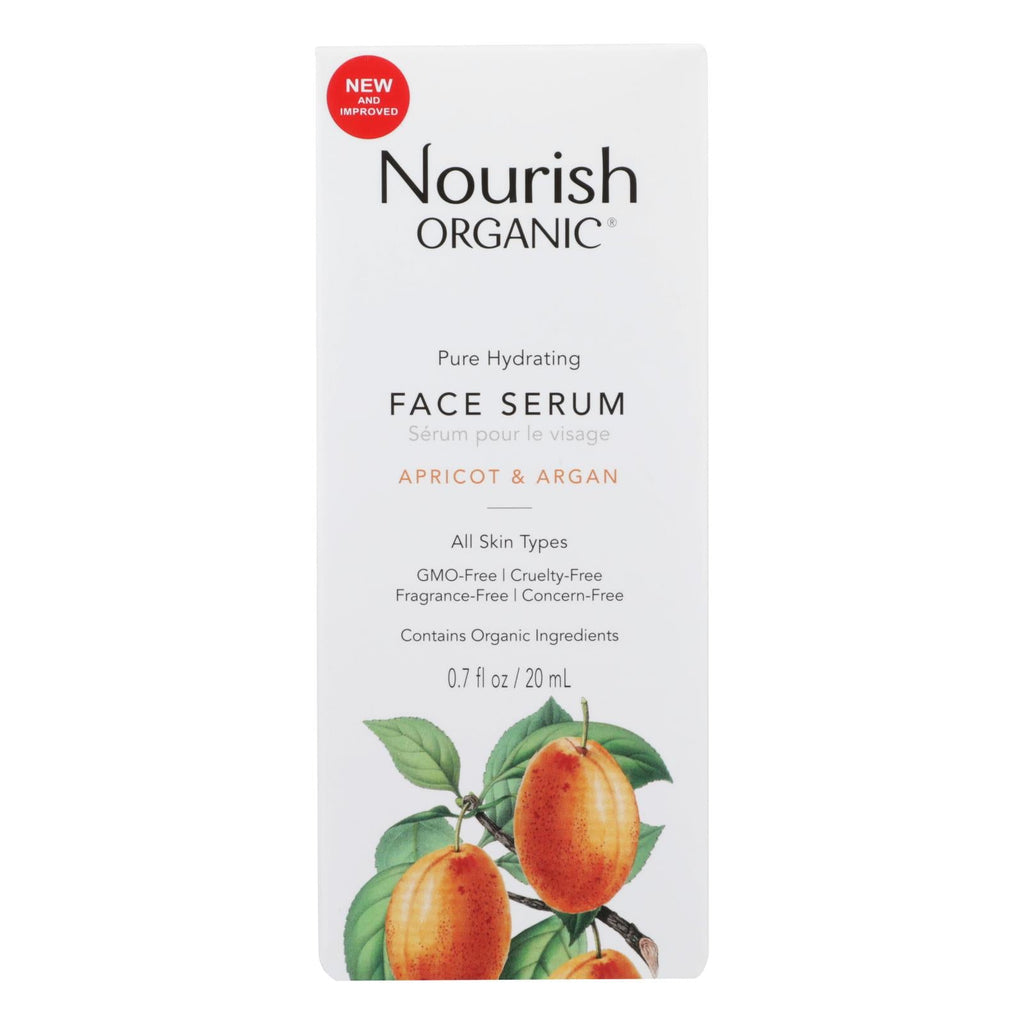 Nourish Organic Pure Hydrating Argan, Apricot & Rosehip Face Serum, 0.7 oz