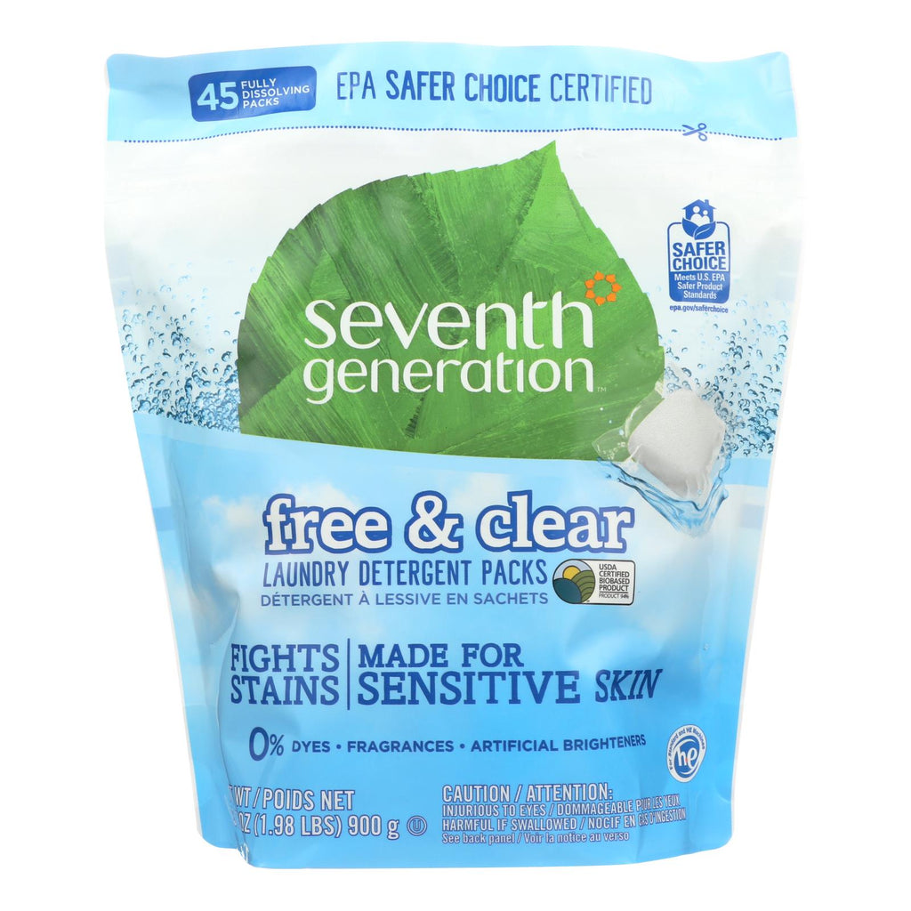 Seventh Generation Laundry Detergent, 45 ct (Case of 8)