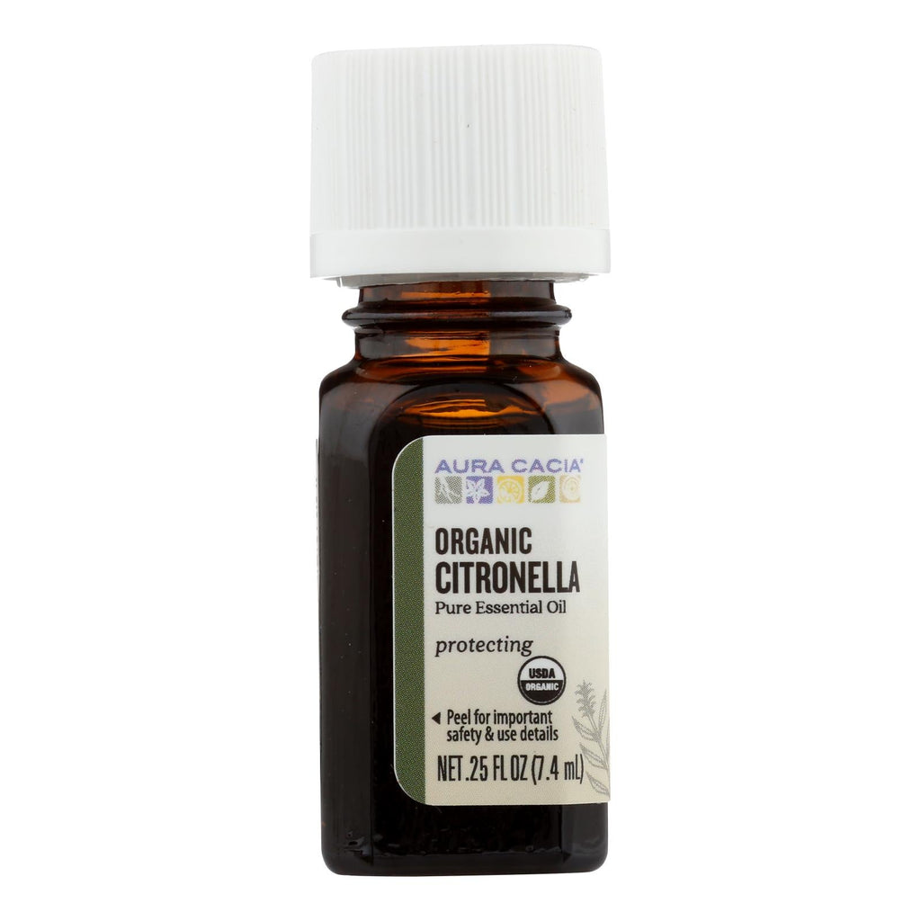 Organic Citronella Essential Oil (Pack of .25 Oz. by Aura Cacia)