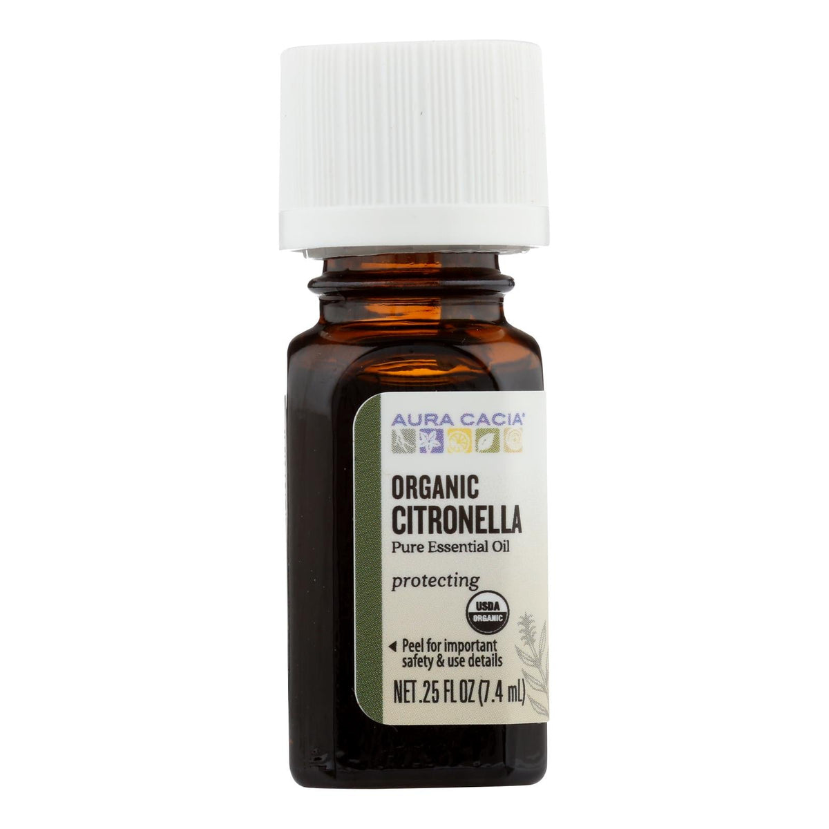 Organic Citronella Essential Oil (Pack of .25 Oz. by Aura Cacia)