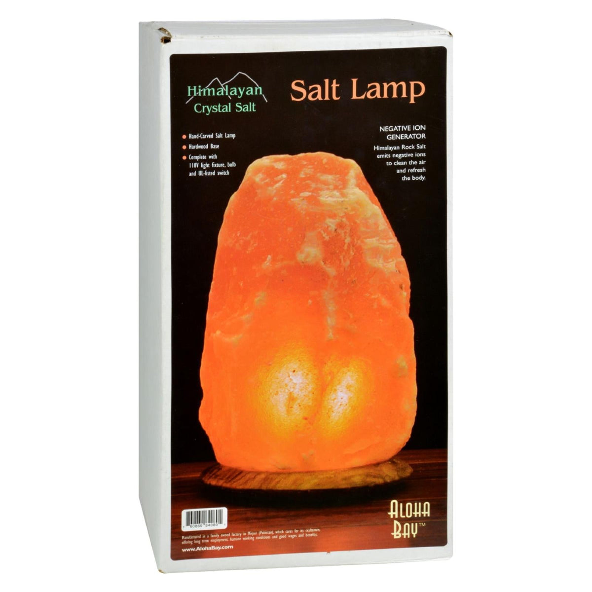 12 Inch Himalayan Salt Lamp with Wooden Base