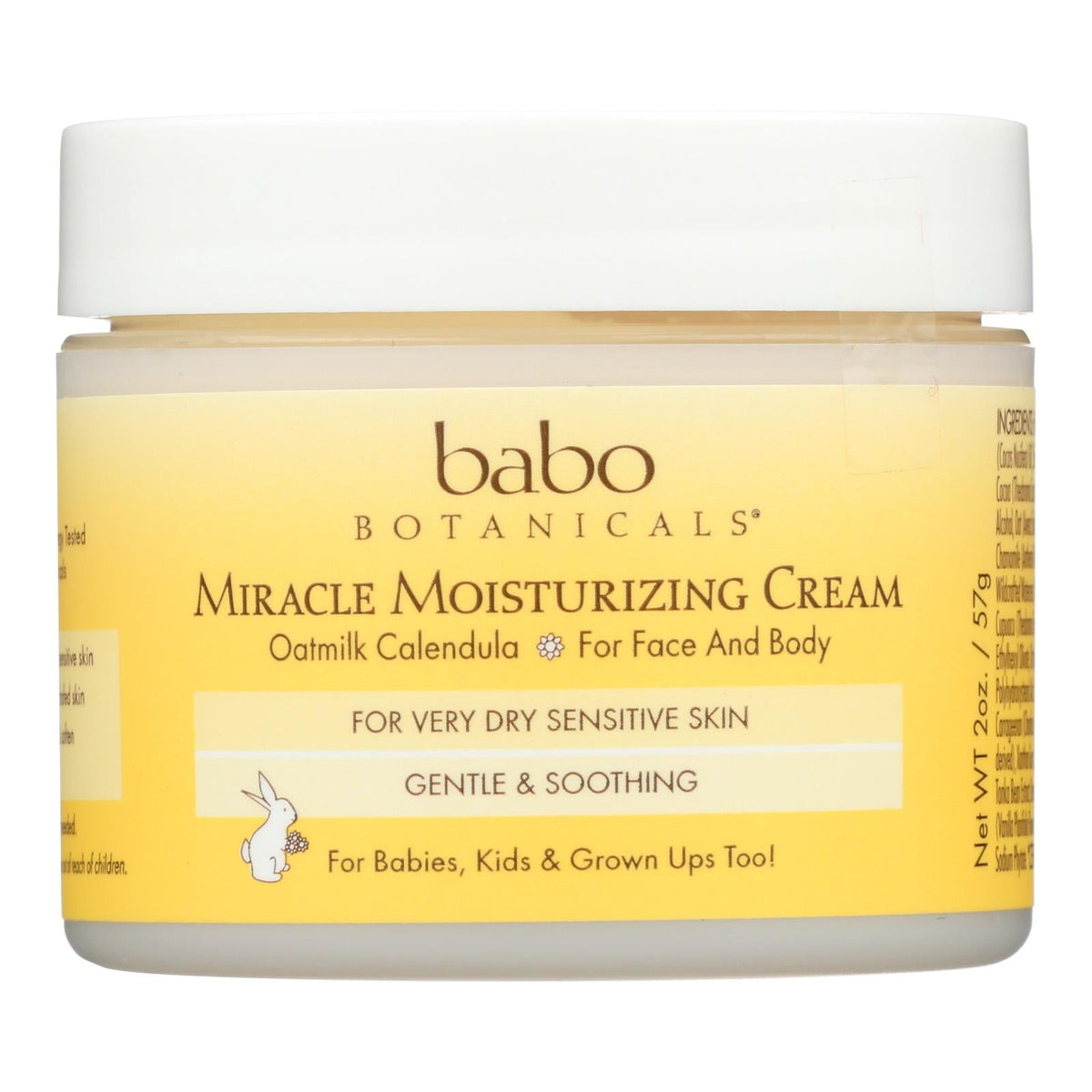 Babo Botanicals Moisturizing Oatmilk Miracle Cream, 2 oz