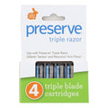 Preserve Triple Blade Refills, 4-Pack (Case of 6)