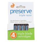 Preserve Triple Blade Refills, 4-Pack (Case of 6)