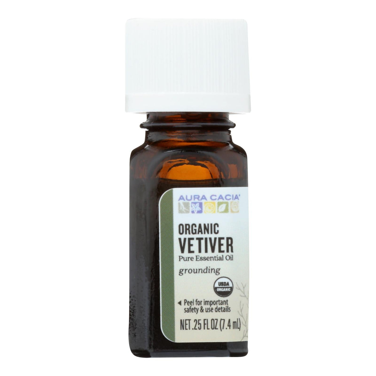 Organic Vetiver Essential Oil  - Aura Cacia .25 Oz.