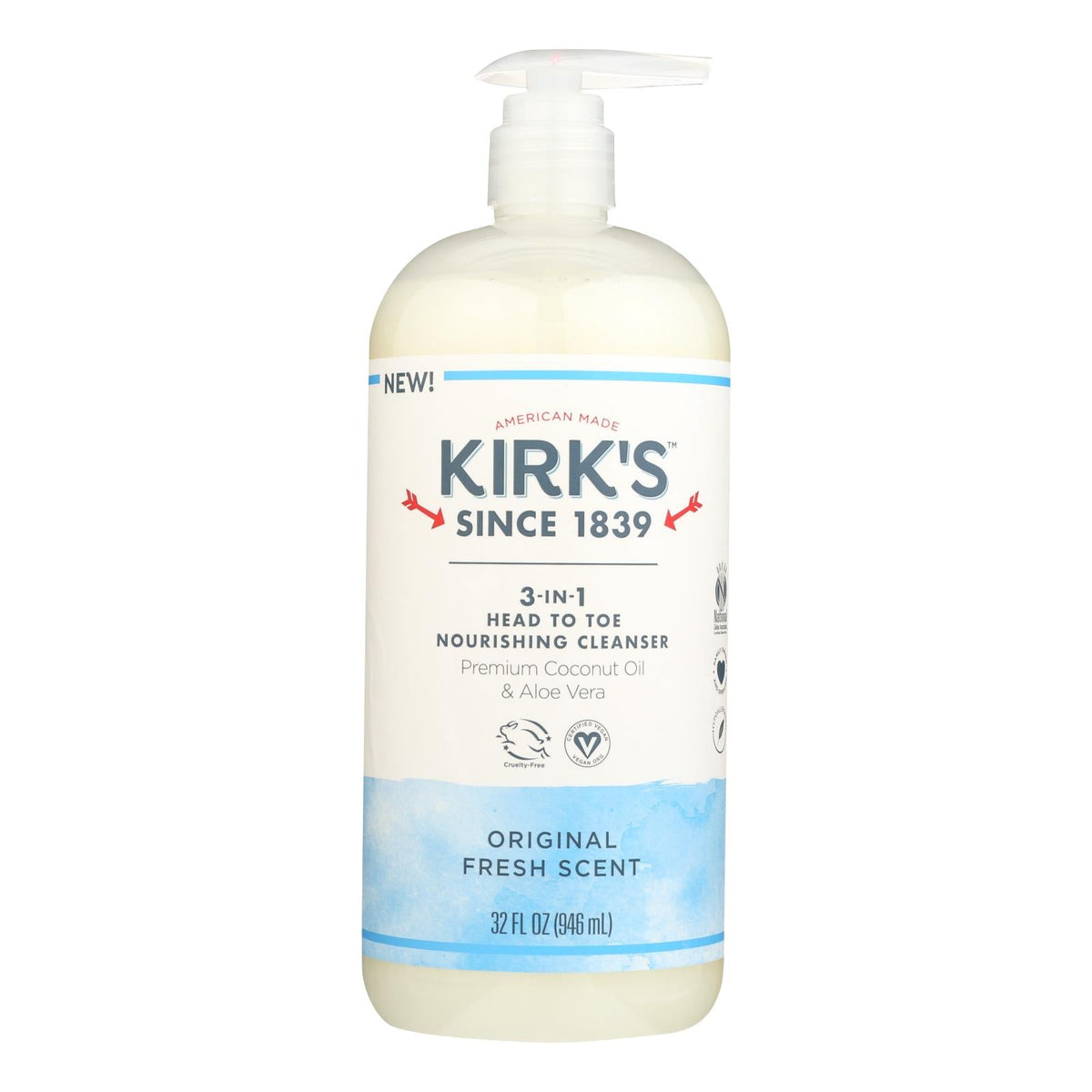 Kirk's Natural 3-in-1 Cleanser Original Fresh (32 Fl Oz.)