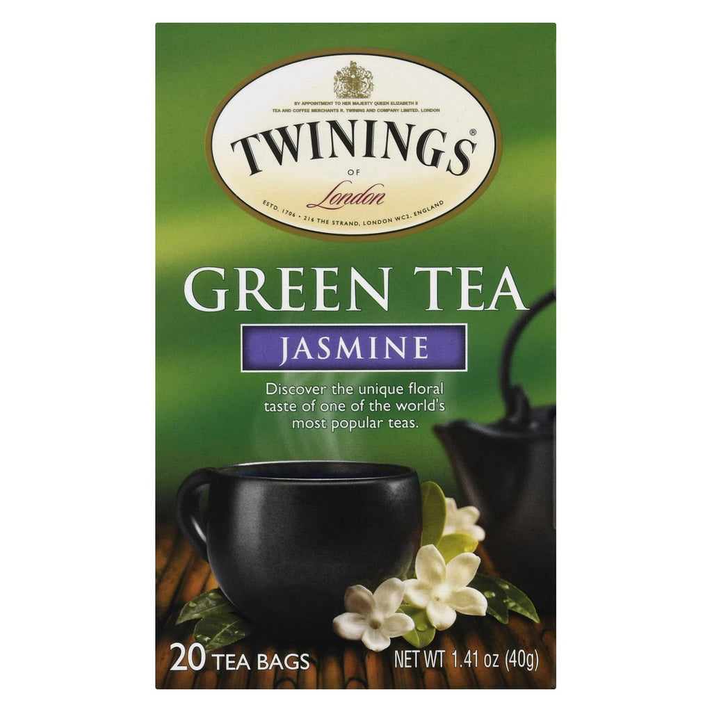 Twinings Green Tea with Jasmine, 20 Tea Bags (Case of 6)