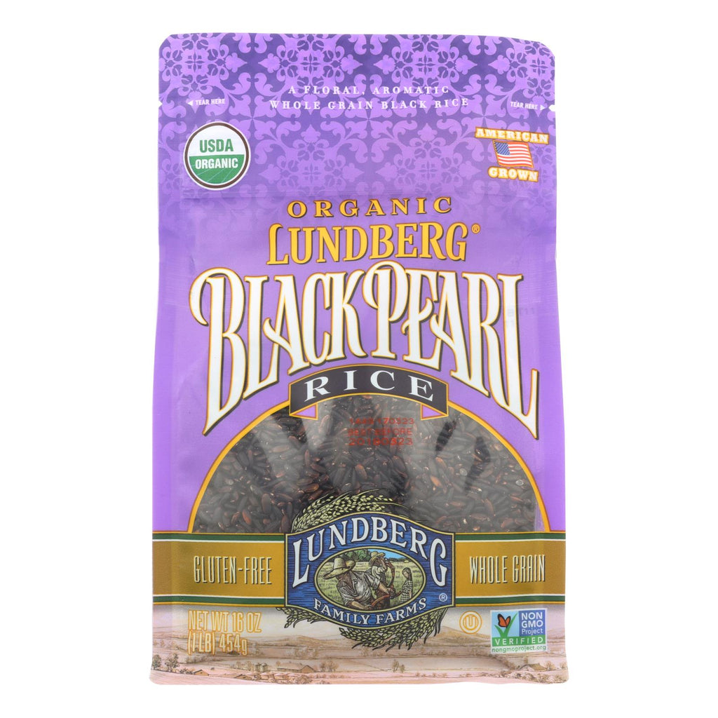Lundberg Family Farms Organic Black Pearl Rice, 1 lb (Case of 6)
