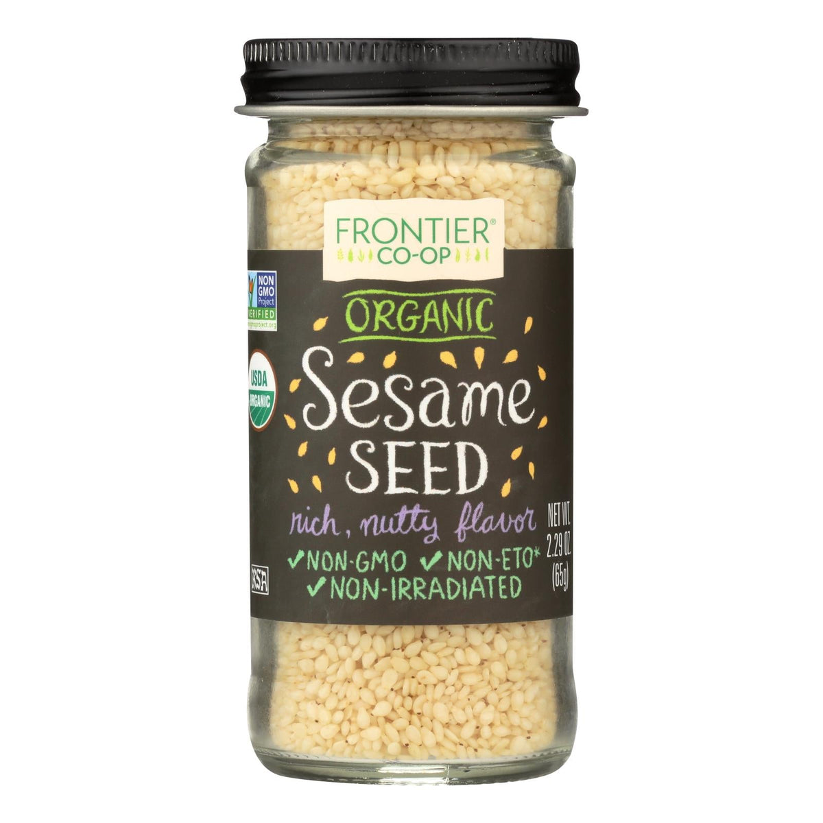 Frontier Co-op Organic Whole Hulled Sesame Seeds, 2.32 oz