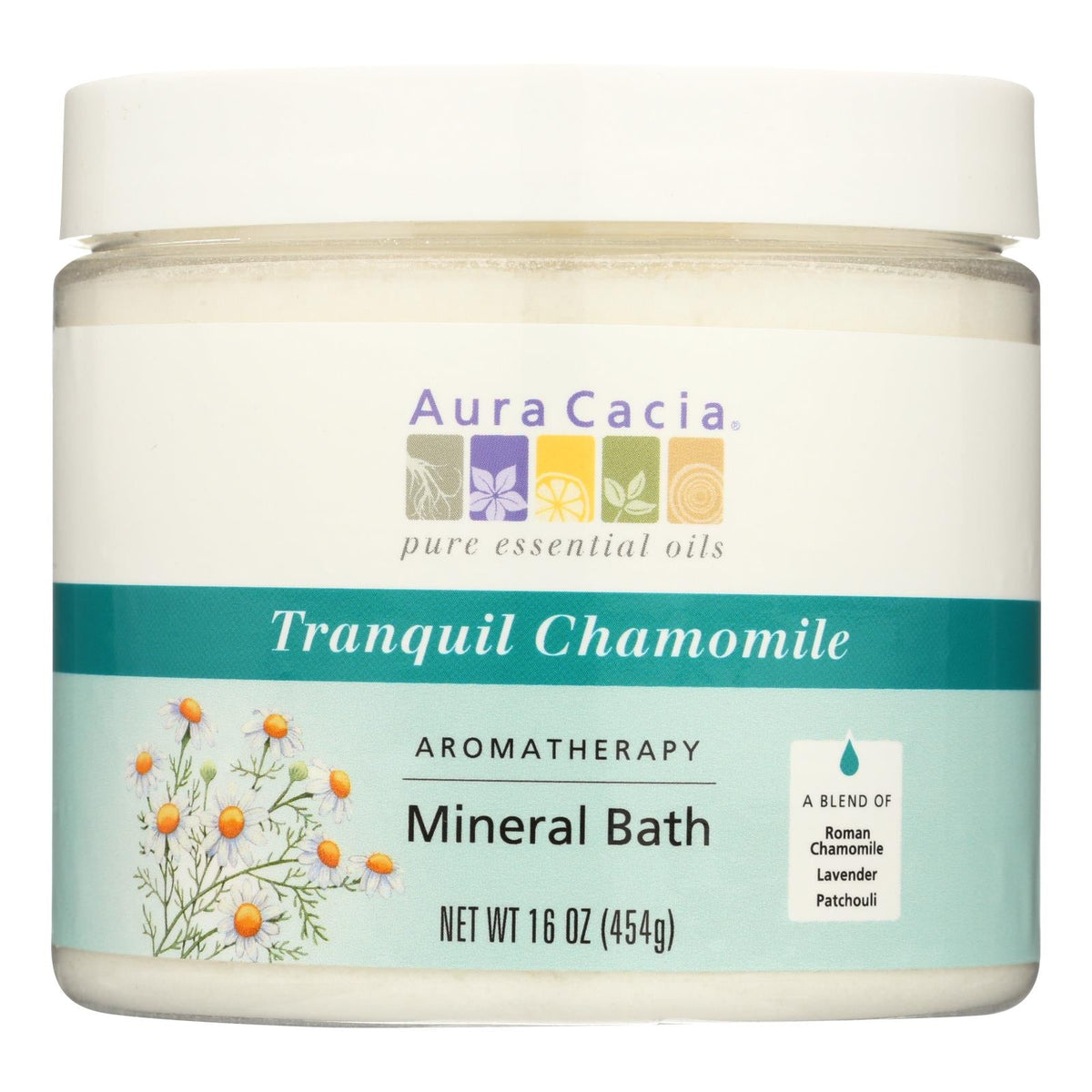 Aura Cacia Aromatherapy Mineral Bath Tranquility Chamomile (Pack of 16 Oz.)