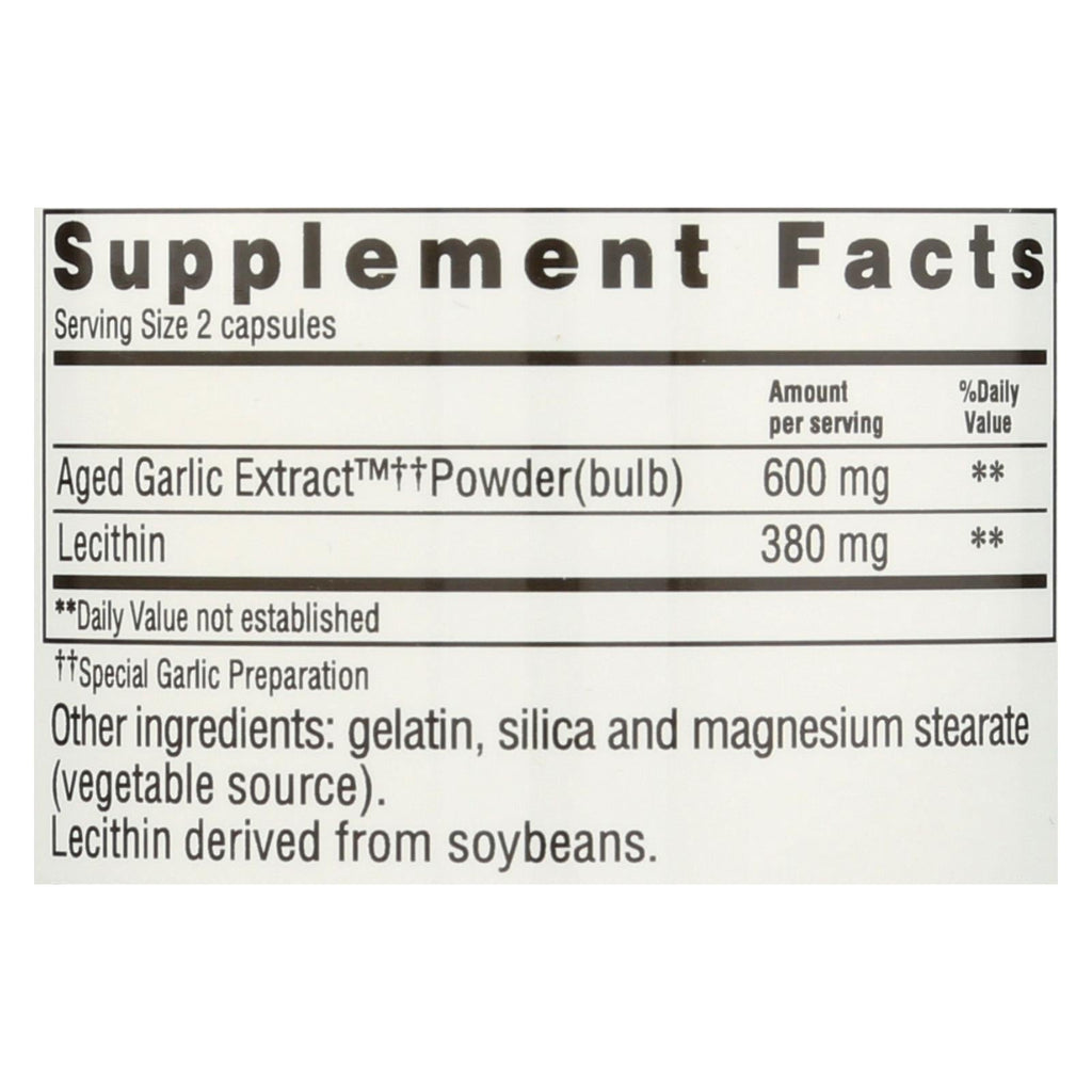 Kyolic Aged Garlic Extract Formula 104, 200 Capsules