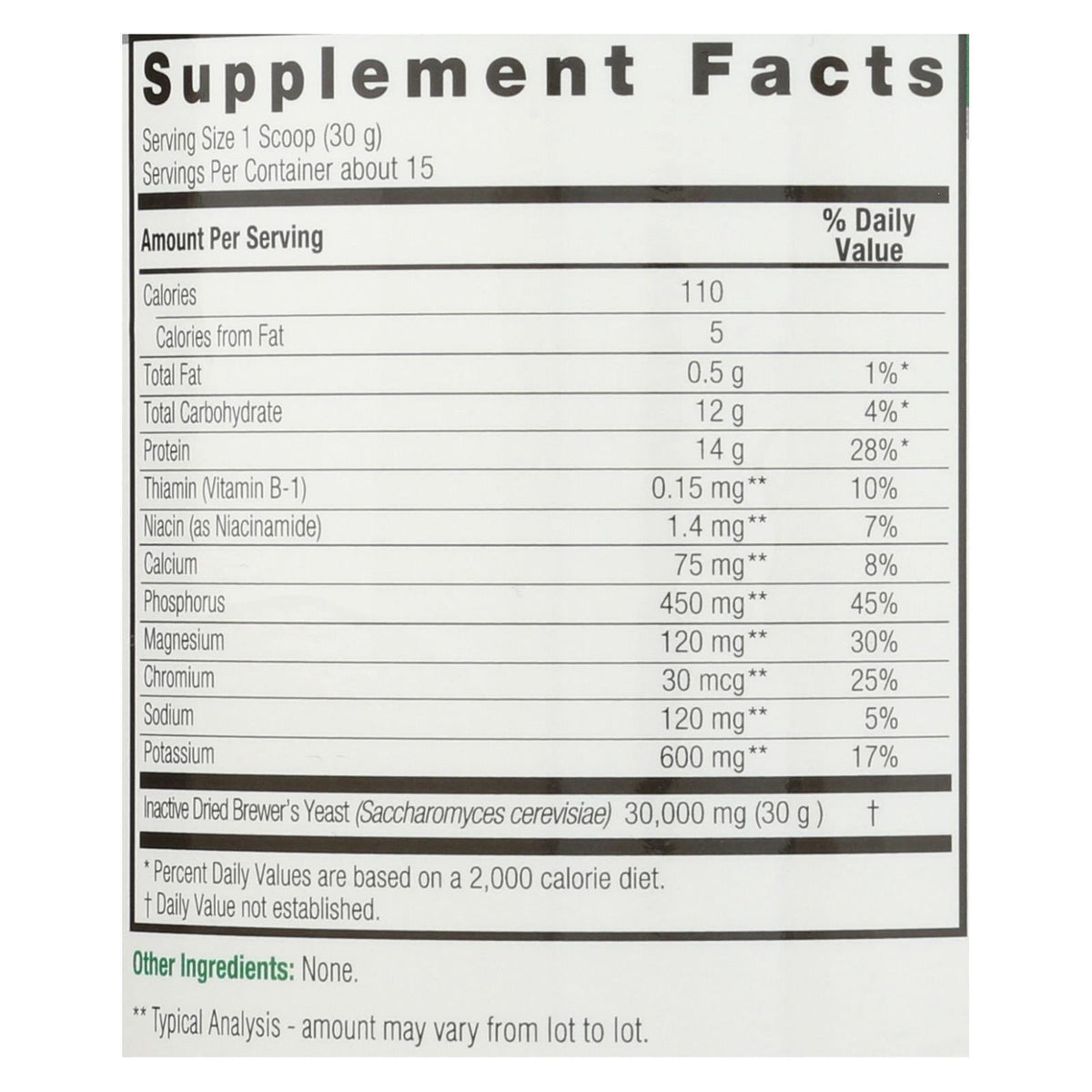 Nature's Answer Gluten-Free Brewer's Yeast, 16 oz