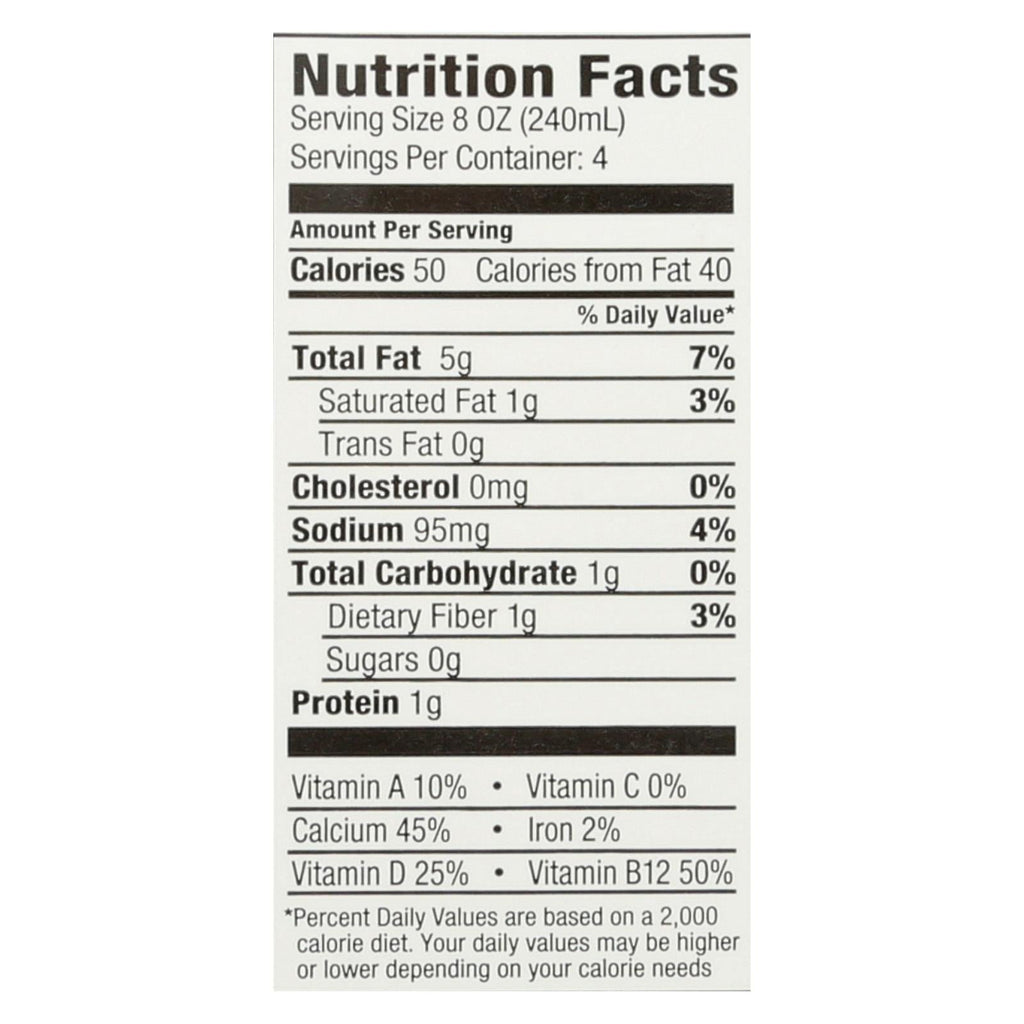Milkadamia Unsweetened Vanilla Macadamia Milk, 32 fl oz (Case of 6)