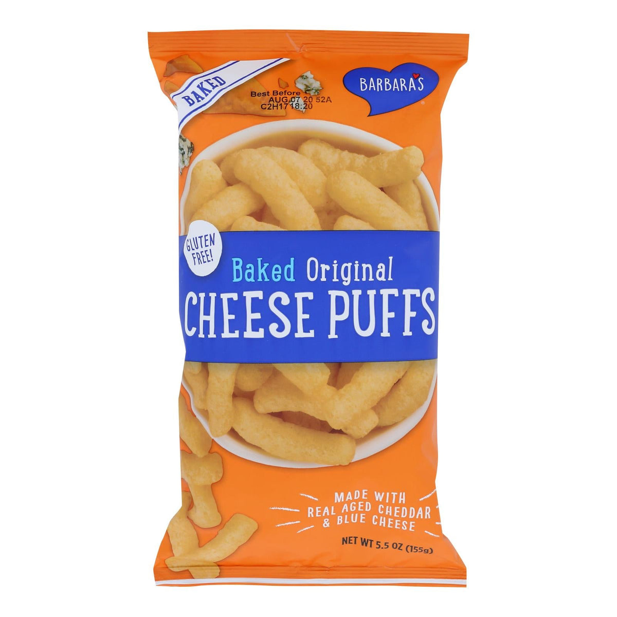 Barbara's Baked Original Cheese Puffs, 5.5 oz (Case of 12)