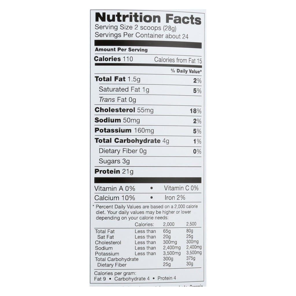 Tera's Whey rBGH Free Bourbon Vanilla Whey Protein, 24 oz