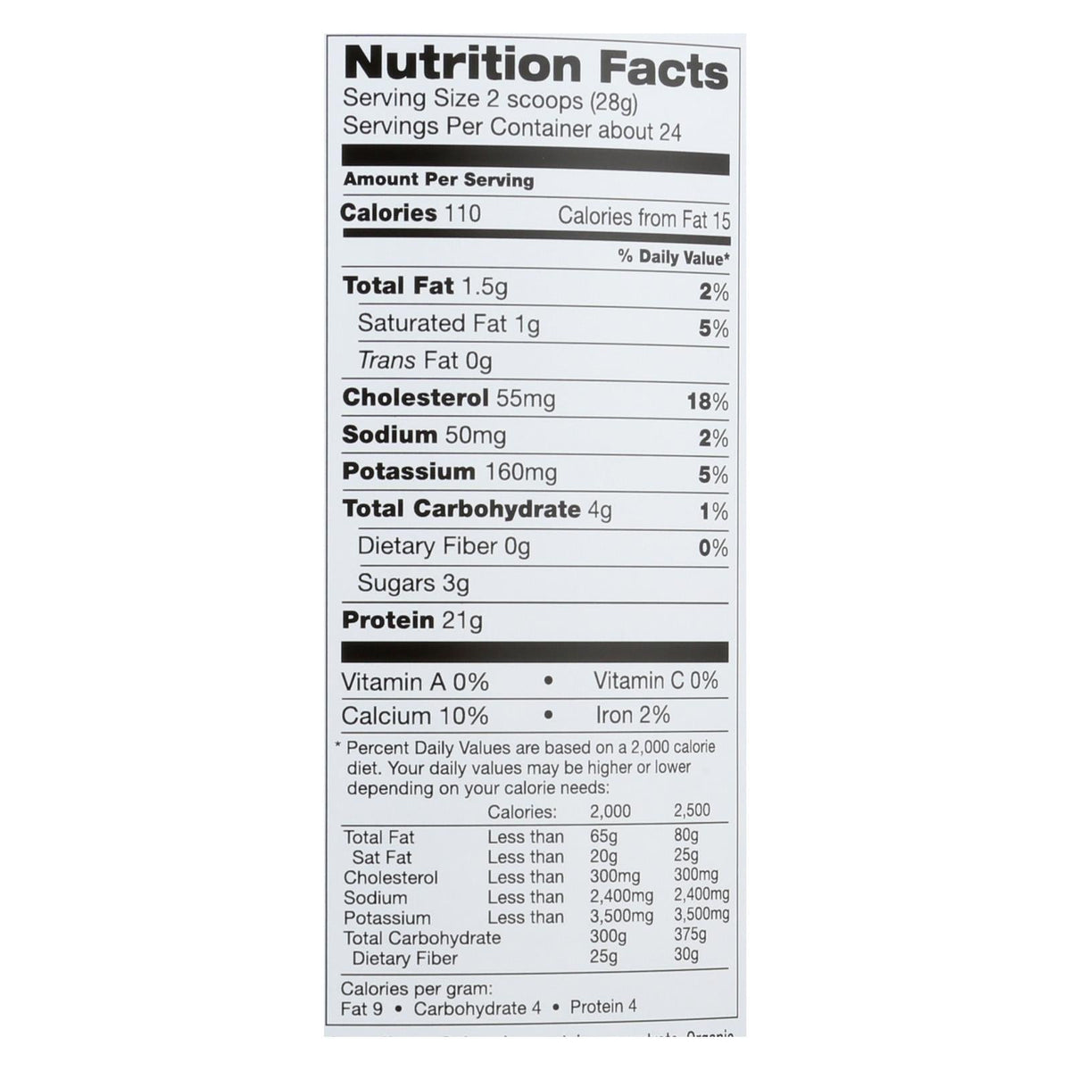 Tera's Whey rBGH Free Bourbon Vanilla Whey Protein, 24 oz