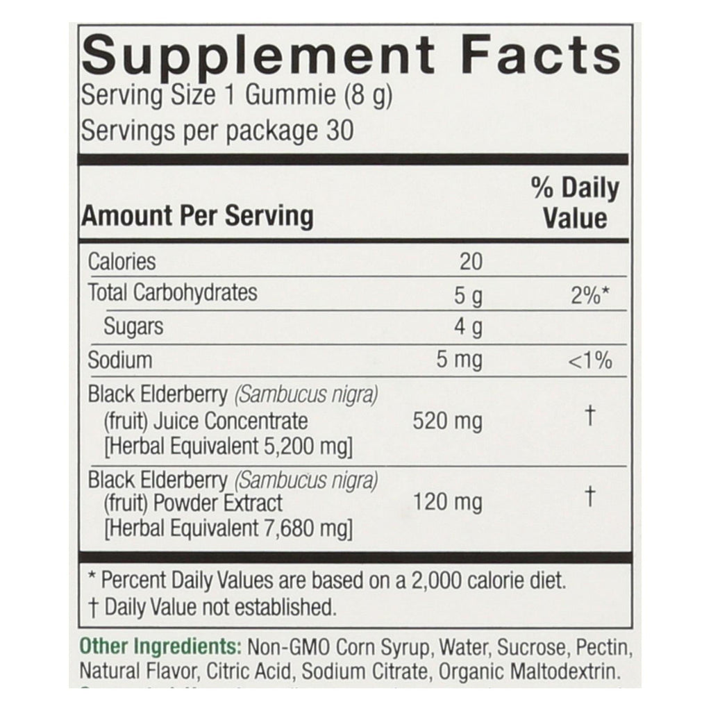 Nature's Answer Sambucus Mega Gummies, 30 ct (Case of 7)