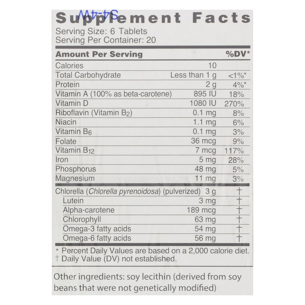 Sun Chlorella A 500 mg, 120 Tablets