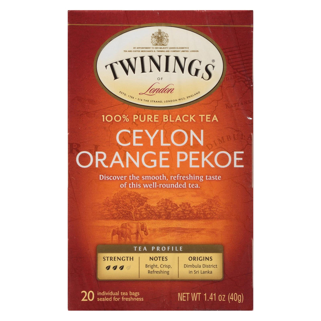 Twinings Ceylon Orange Pekoe Black Tea, 20 ct (Case of 6)