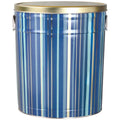 6.5 Gallon - Indigo Stripes 🟦 - Gourmet Popcorn Tin