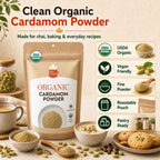 Organic Cardamom Powder – For Chai, Baking & Golden Milk