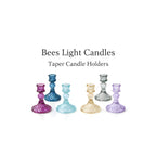 Colored Glass Taper Holder | Light Purple