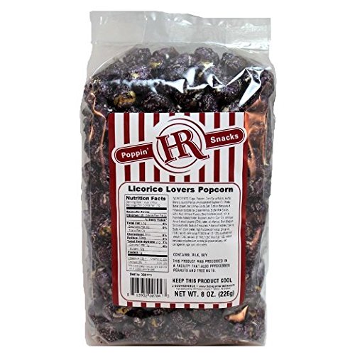 Black Licorice Popcorn | Pack of 3 | 8 oz | HR Poppin' Snacks