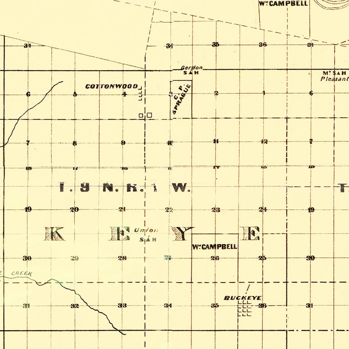Vintage Map of Yolo County, California 1871