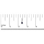 10K White Gold Pear Cut Blue Sapphire and 1/7 Cttw Diamond Infinity Drop and Dangle Earrings (I-J Color, I1-I2 Clarity)
