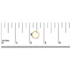10K Yellow Gold Pear Cut Red Ruby 4x3 mm and 1/10 Cttw Round Diamond Huggy Earrings (I-J Color, I1-I2 Clarity)