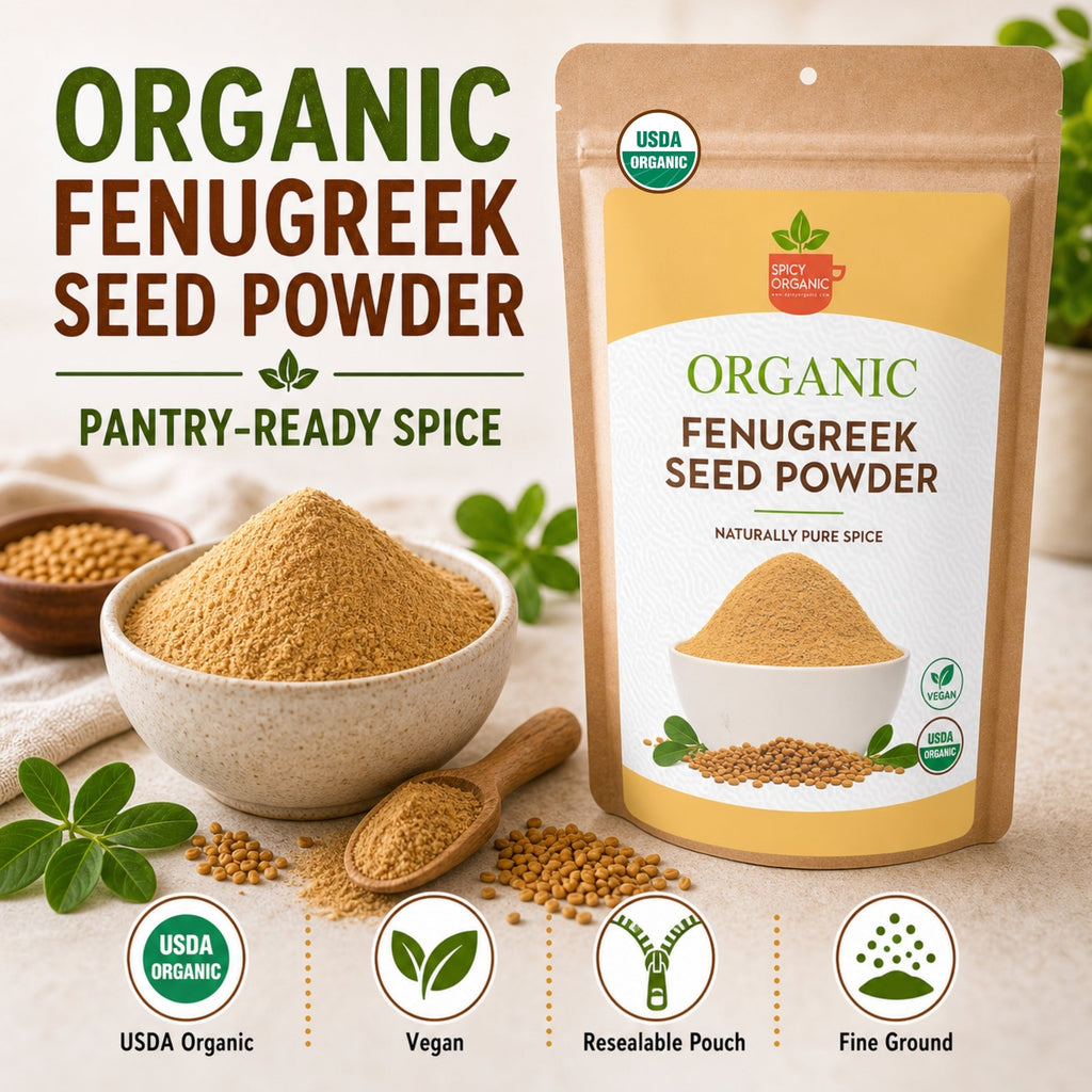 Organic Fenugreek Powder – Ground Methi for Curries & Tea