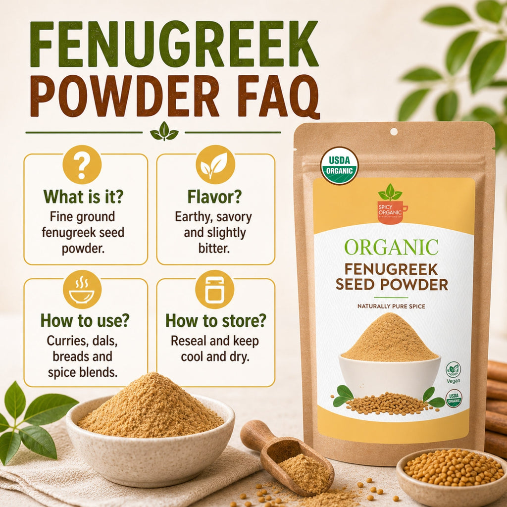 Organic Fenugreek Powder – Ground Methi for Curries & Tea