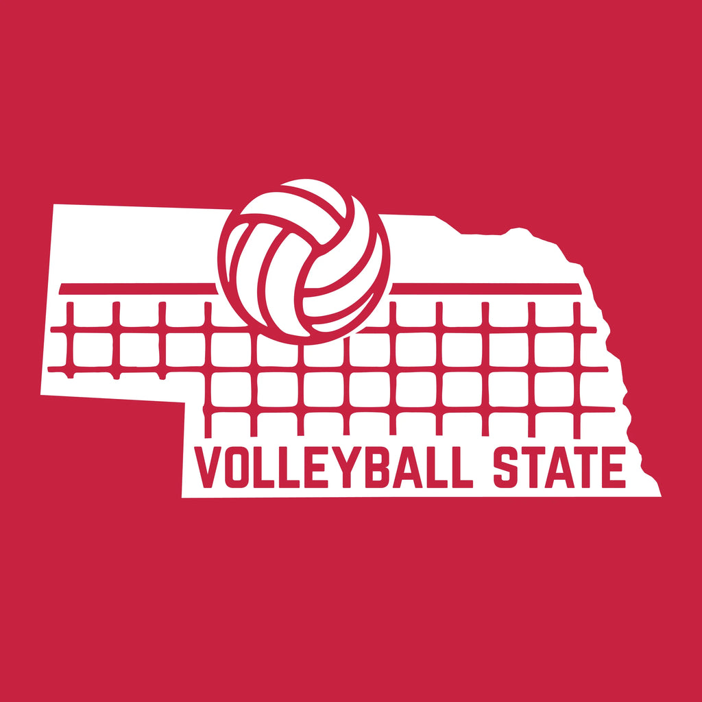 Nebraska Volleyball State T-Shirt | Multiple Sizes | The Hex + The Hive
