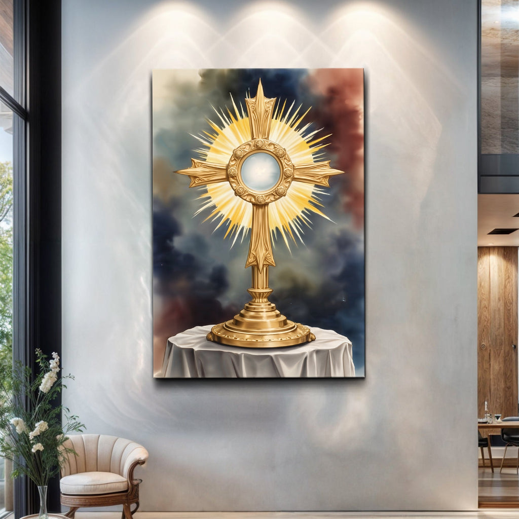 Holy Eucharist in Monstrance Faith Wall Art
