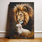 Lion And Sheep Faith Wall Art