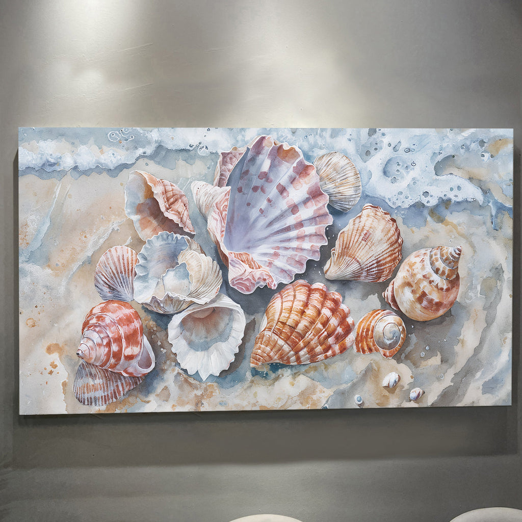 Sea Shells Modern Coastal Wall Art