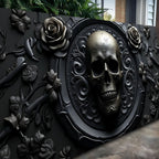 Rose and Skull Wall Art VI