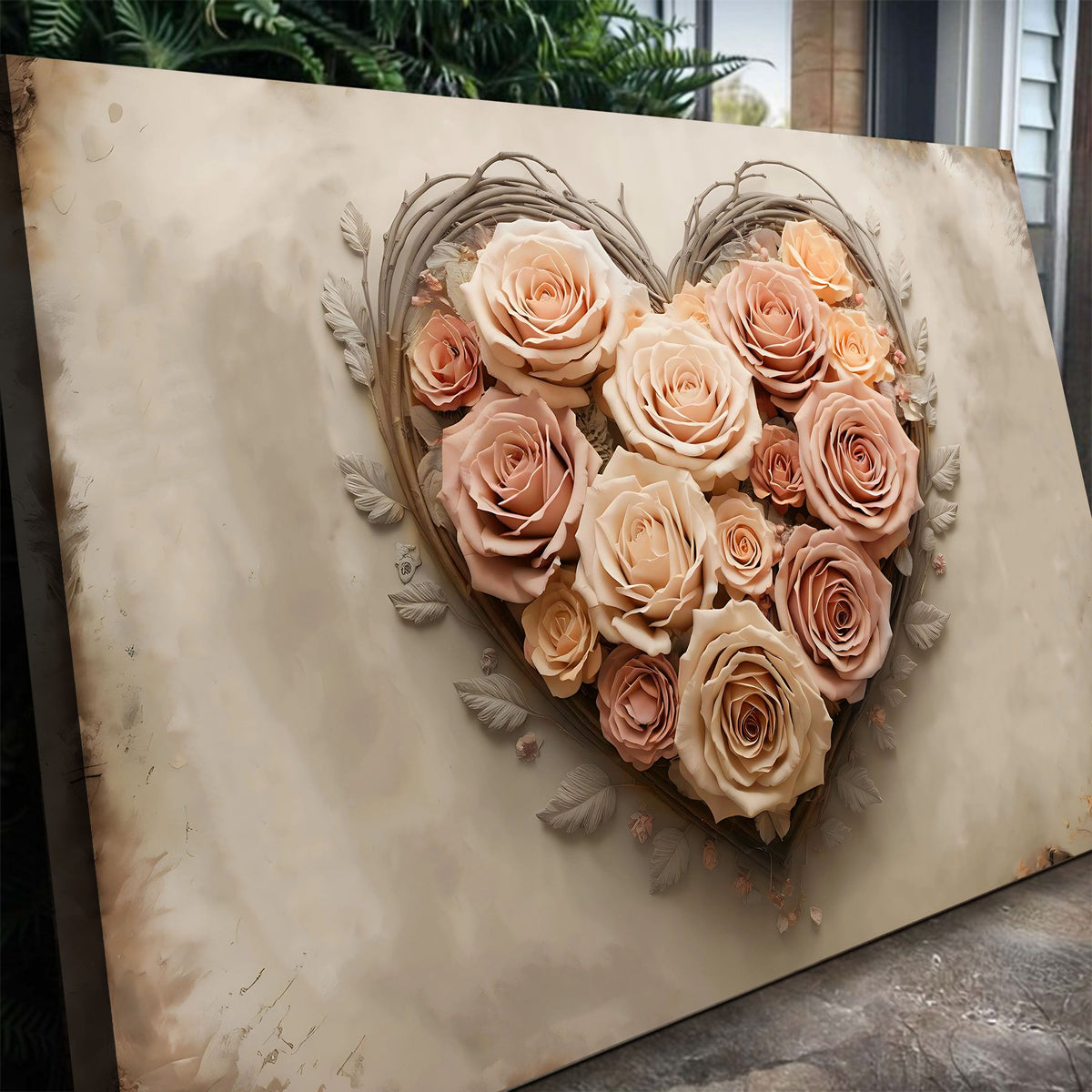 Floral Heart Wall Art III