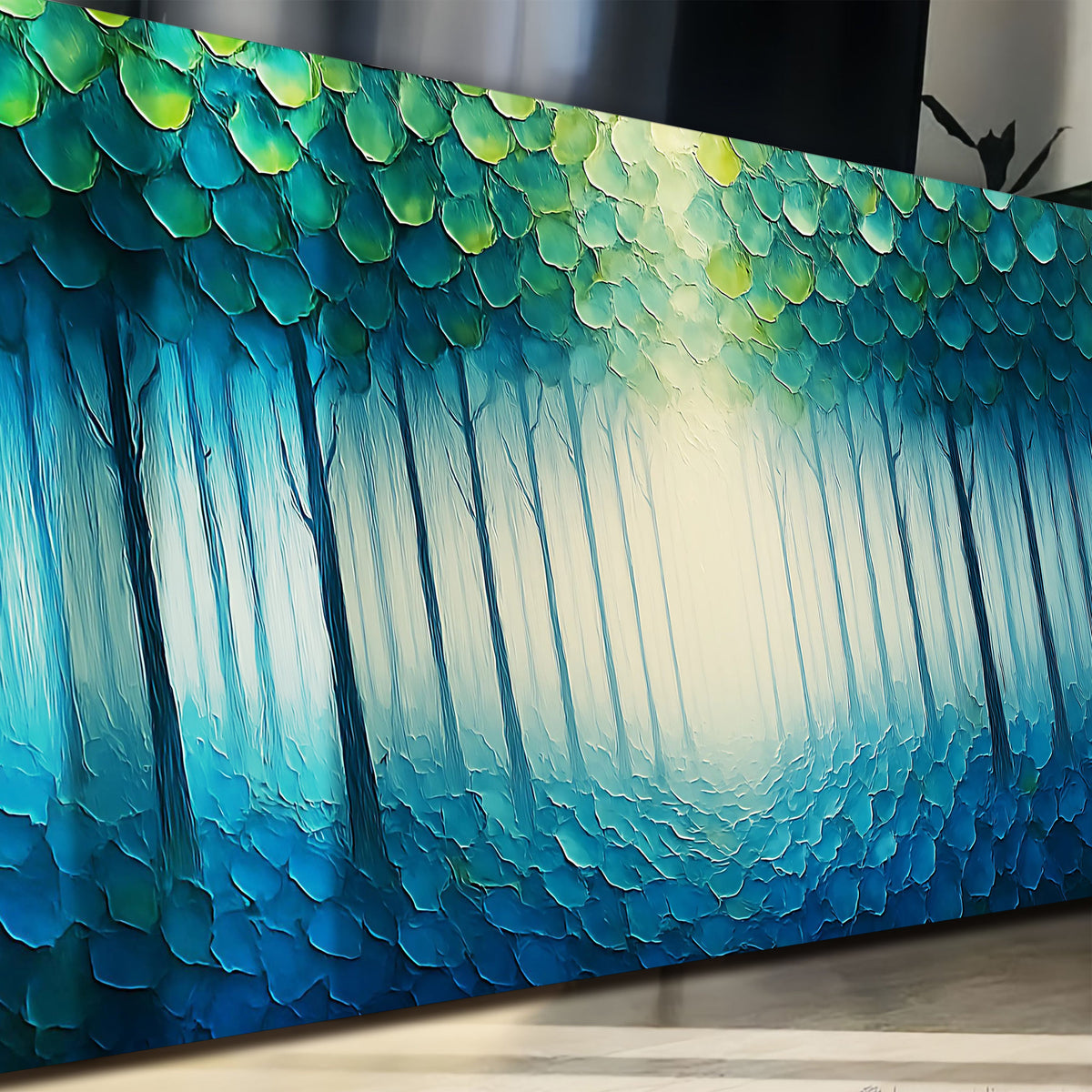 Forest Whispers Impasto Wall Art