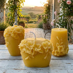 Vine Blossom Beeswax Candle Set