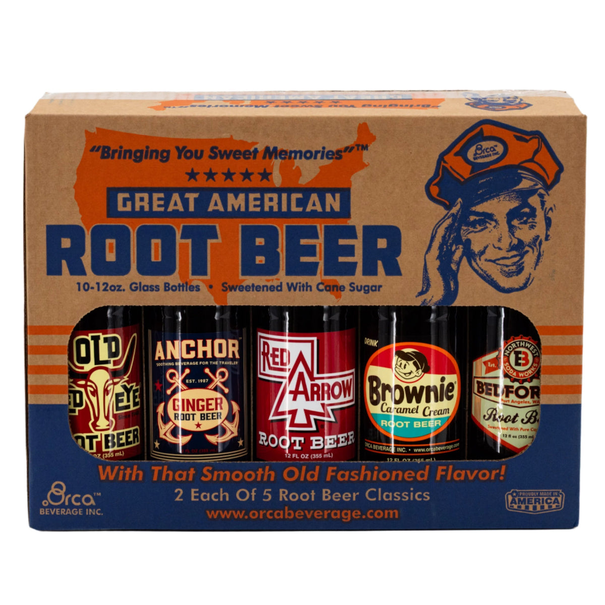 Great American Root Beer 10 Pack | 5 Flavors | Brenmar