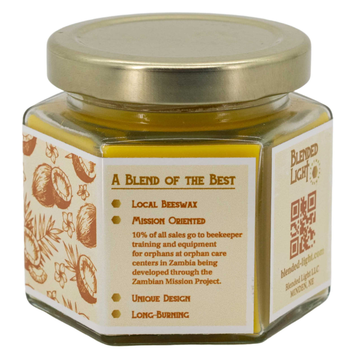 Coconut Scented Candle | Multiple Sizes | Blended Light