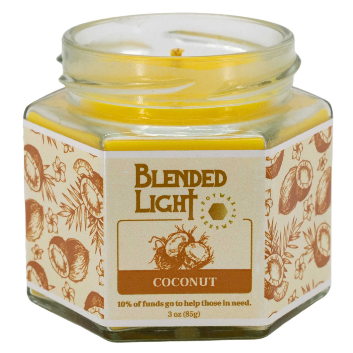Coconut Scented Candle | Multiple Sizes | Blended Light