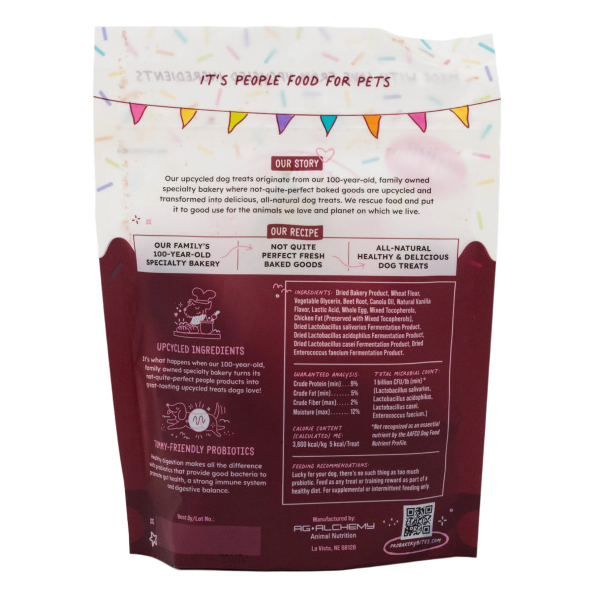 Red Velvet Pro Bakery Bites with Probiotic | 6 oz | Brenmar